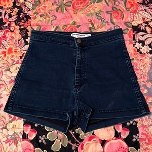 American Apparel Dark Blue Jean Shorts